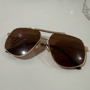 Tom Ford Sunglasses with Gold Frame and Brown Lenses